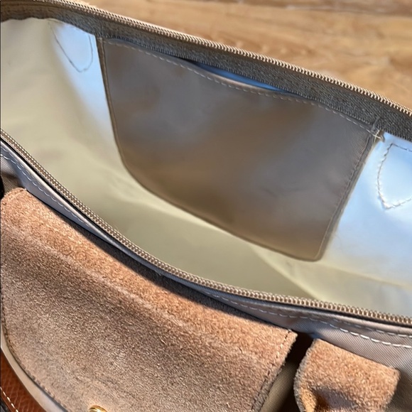 Longchamp Elegant Brown and Cream Women's Handbag - Picture 9 of 16